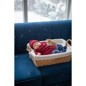 Cottagecore Handmade Baby Red Knit Cardigan  0-3 months